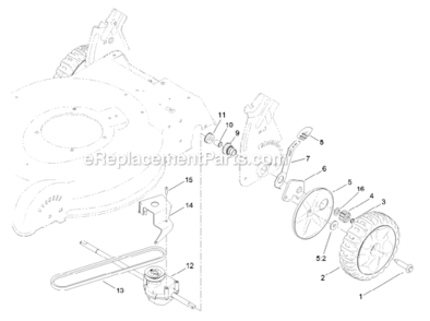 Transmission_Rear_Wheel_And_Height-Of-Cut_Assembly Diagram and Parts List for 10632  Lawn Boy Lawn Mower